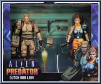 Dutch and Linn from Alien vs Predator Arcade - Basic Series manufactured by Neca [Front]
