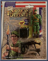 Green / Black Camo Uniform from American Defense - Basic Series manufactured by Toymax [Front]
