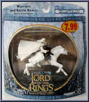 Pippin in Gondorian Armor with Gandalf on Shadowfax from Armies of Middle Earth - Warriors and Battle Beasts - Wave 5 manufactured by Play Along [Front]