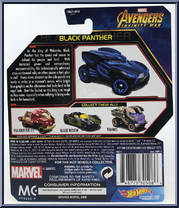 Black Panther from Avengers - Infinity War - Hot Wheels manufactured by Mattel [Back]