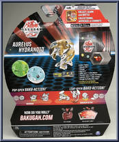 Aurelus Hydranoid from Bakugan - Battle Planet - Starter Pack manufactured by Spinmaster [Back]