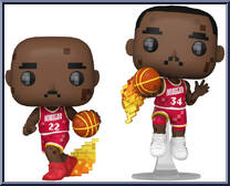 Clyde Drexler and Hakeem Olajuwon from Basketball - NBA Jam Pop! manufactured by Funko [Loose]