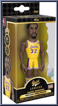 Magic Johnson (Lakers) (Yellow Jersey) from Basketball - Vinyl Gold - 5" Scale manufactured by Funko [Front]