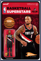 Damian Lillard (Trail Blazers) from Basketball Superstars - Basic Series manufactured by Super7 [Front]