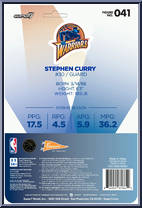 Stephen Curry (Warriors) from Basketball Superstars - Hardwood Classics manufactured by Super7 [Back]