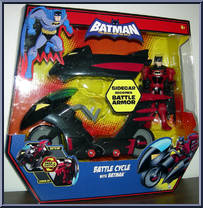 Battle Cycle (with Batman) from Batman Brave & The Bold - Vehicles manufactured by Mattel [Front]