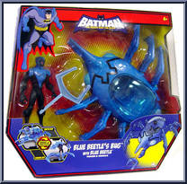 Blue Beetle's Bug (with Blue Beetle) from Batman Brave & The Bold - Vehicles manufactured by Mattel [Front]