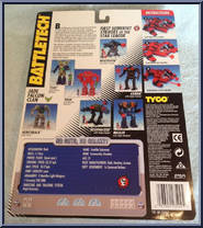 Sloth (Franklin Sakamoto) from Battletech - Carded manufactured by Tyco [Back]
