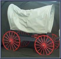 Covered Wagon & Thunderbolt (Palomino) from Best of the West - Int'l Mexico Variations manufactured by Marx [Loose]