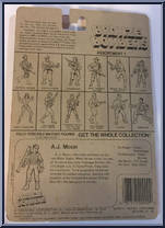 A.J. Moon from Bronze Bombers - Basic Series manufactured by Olmec Toys [Back]