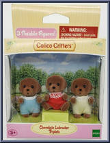 Chocolate Labrador Triplets from Calico Critters - Basic Series manufactured by Epoch [Front]