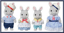 Sea Breeze Rabbit Family from Calico Critters - Basic Series manufactured by Epoch [Loose]