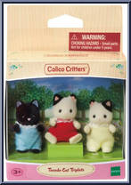 Tuxedo Cat Triplets from Calico Critters - Basic Series manufactured by Epoch [Front]