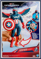 Captain America (Flight Mode) from Captain America - Brave New World - Basic Series manufactured by Hasbro [Back]