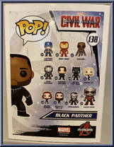 Black Panther (Unmasked) from Captain America - Captain America Civil War Pop! manufactured by Funko [Back]