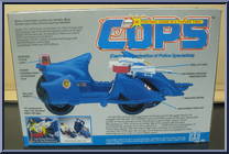 Cops Cycle (Blue Streak) from C.O.P.S. N Crooks - Vehicles manufactured by Hasbro [Back]