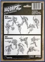 Red Renegade #3 from Corps! - Blade Warriors manufactured by Lanard Toys [Back]