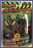 Troll vs. Rain from Corps! - Faction Face-Off! manufactured by Lanard Toys [Front]