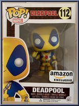 Deadpool (Centers Up) (Yellow / Blue) from Deadpool - Pop! Vinyl Figures manufactured by Funko [Front]