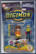 Izzy (& bonus Sora figure) from Digimon - Action Feature manufactured by Bandai [Front]