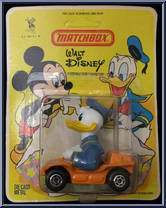 Donald Duck (Orange Car) from Disney - Die-Cast manufactured by Matchbox [Front]