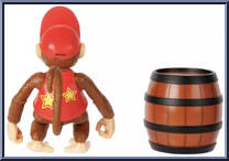 Diddy Kong (with DK Barrel) from Donkey Kong - Basic Series manufactured by Jakks Pacific [Loose]