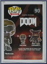 Doom Marine (Blue) from Doom - Pop! Vinyl Figures manufactured by Funko [Back]