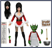 Elvira (Elvira's Very Scary Xmas) from Elvira Mistress of the Dark - Clothed Retro manufactured by Neca [Loose]