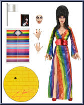 Elvira (Over the Rainbow) from Elvira Mistress of the Dark - Clothed Retro manufactured by Neca [Loose]