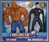 Thing / Mr. Fantastic from Fantastic Four - Movie - Deluxe Figures manufactured by Toy Biz [Front]