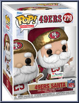 49ers Santa (Throwing) from Football - Holiday Pop! manufactured by Funko [Front]