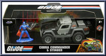 Cobra Commander & Stinger from G.I. Joe - Nano MetalFigs - Basic Series manufactured by Jada Toys [Front]
