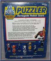 Puzzler Gift Set from Go-Bots - Puzzler Go-Bots manufactured by Tonka [Back]