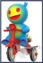 Mummy Boy (Blue with Red Trike) from Halloween Kids - Super Cycles manufactured by Super7 [Loose]