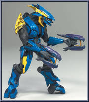 Elite Combat (Blue / Yellow) from Halo 3 - Series 3 - Multiplayer manufactured by McFarlane [Loose]