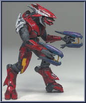 Elite Combat (Red / Silver) from Halo 3 - Series 3 - Multiplayer manufactured by McFarlane [Loose]