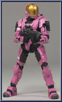 Spartan Soldier EVA (Pink) (D&R) from Halo 3 - Series 3 - Multiplayer manufactured by McFarlane [Loose]