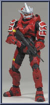 Spartan Soldier Hayabusa (Red) from Halo 3 - Series 3 - Multiplayer manufactured by McFarlane [Loose]