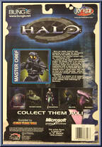 Master Chief (Cobalt Battle Damaged) from Halo - Exclusives manufactured by Joyride Studios [Back]