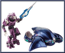 Ghost (with Elite Officer) from Halo - Wave 1 manufactured by Mattel [Loose]