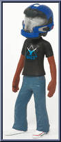 Blue JFO Helmet / Black Noble Team Tee Action Figure