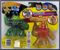 Golden Blazagon vs. Exclusive Rock Jaw from Heroes of Goo Jit Zu - Versus manufactured by Character Options [Back]