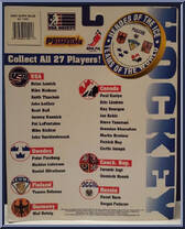 Curtis Joseph (Canada) from Heroes of the Ice - Teams of the World manufactured by PrimeTime Industries [Back]