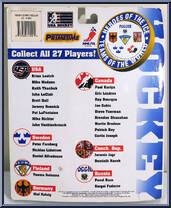 Joe Sakic (Canada) from Heroes of the Ice - Teams of the World manufactured by PrimeTime Industries [Back]