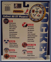 Patrick Roy (Canada) from Heroes of the Ice - Teams of the World manufactured by PrimeTime Industries [Back]