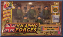 RAF Regiment Gunner Multi Pack from H.M. Armed Forces - Mini Sets manufactured by Character Options [Front]