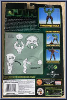 Hulk (Throwing) from Hulk - Motion Picture - Series 3 manufactured by Toy Biz [Back]