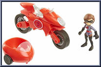 Elasticycle & Elastigirl from Incredibles 2 - Junior Supers manufactured by Jakks Pacific [Loose]