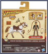Indiana Jones (with Horse) from Indiana Jones - 2023 - Worlds of Adventure manufactured by Hasbro [Back]