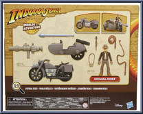 Indiana Jones (with Motorcycle and Sidecar) from Indiana Jones - 2023 - Worlds of Adventure manufactured by Hasbro [Back]